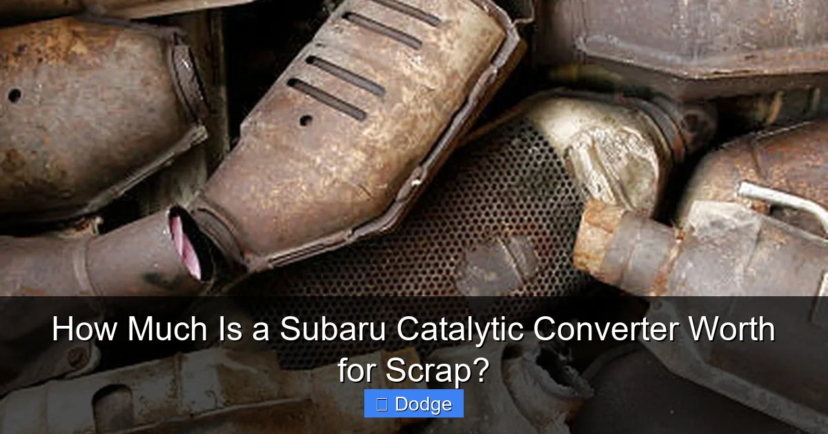 How Much Is a Subaru Catalytic Converter Worth for Scrap?