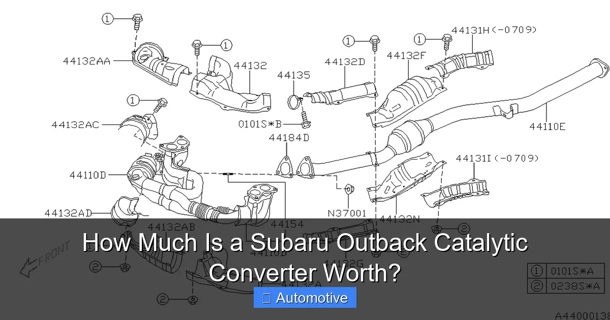 How Much Is a Subaru Outback Catalytic Converter Worth?