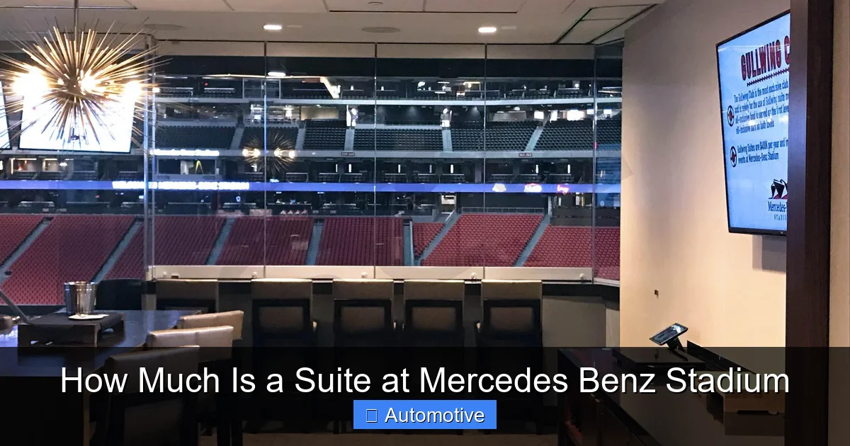 How Much Is a Suite at Mercedes Benz Stadium