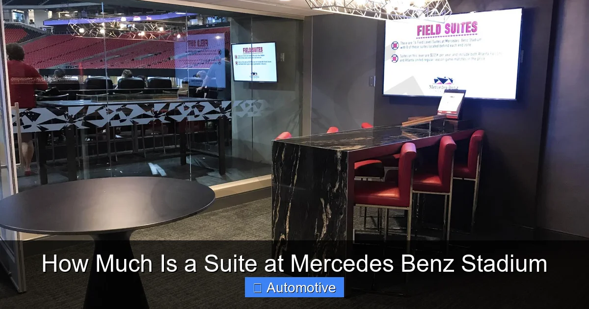 How Much Is a Suite at Mercedes Benz Stadium