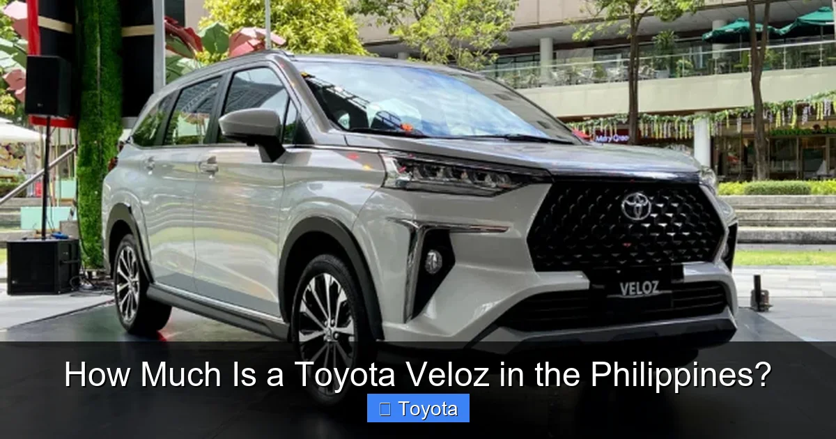 How Much Is a Toyota Veloz in the Philippines?
