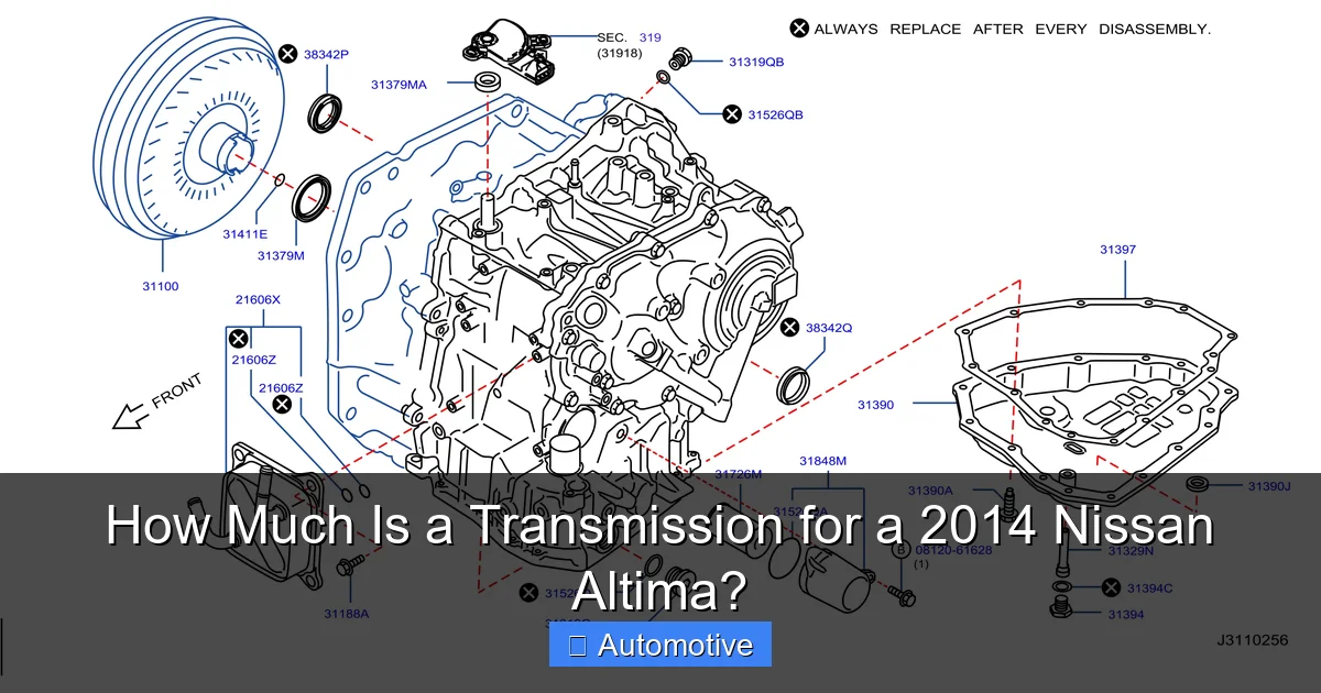 How Much Is a Transmission for a 2014 Nissan Altima?