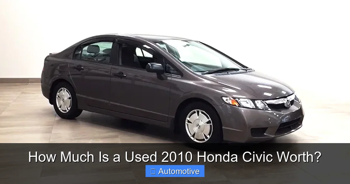 How Much Is a Used 2010 Honda Civic Worth?
