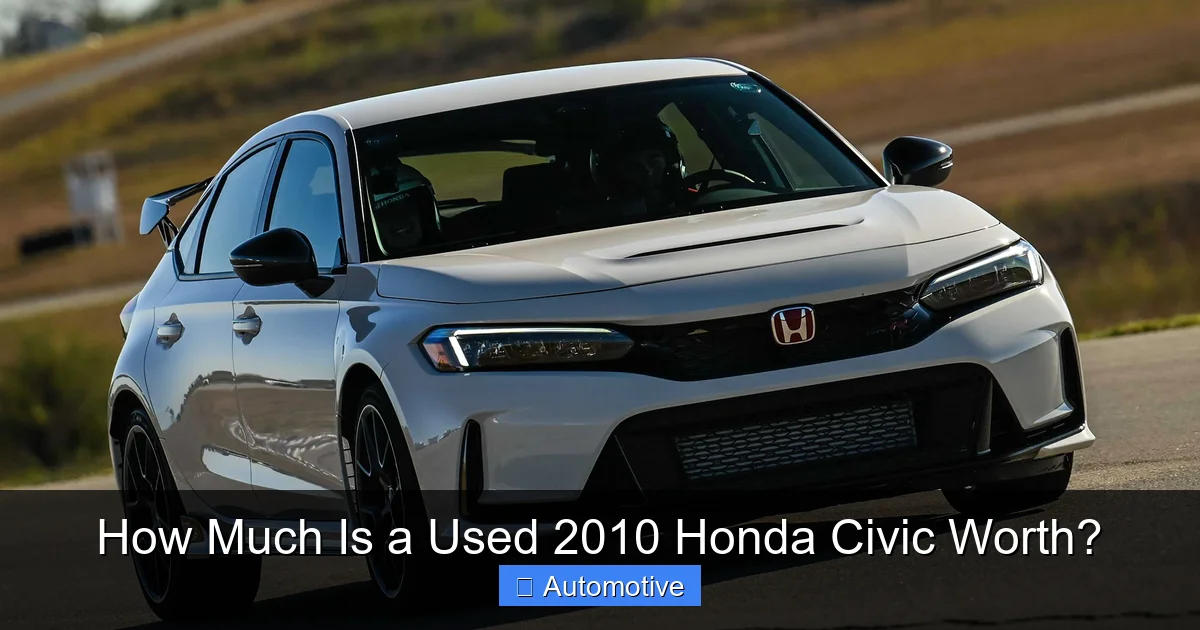 How Much Is a Used 2010 Honda Civic Worth?