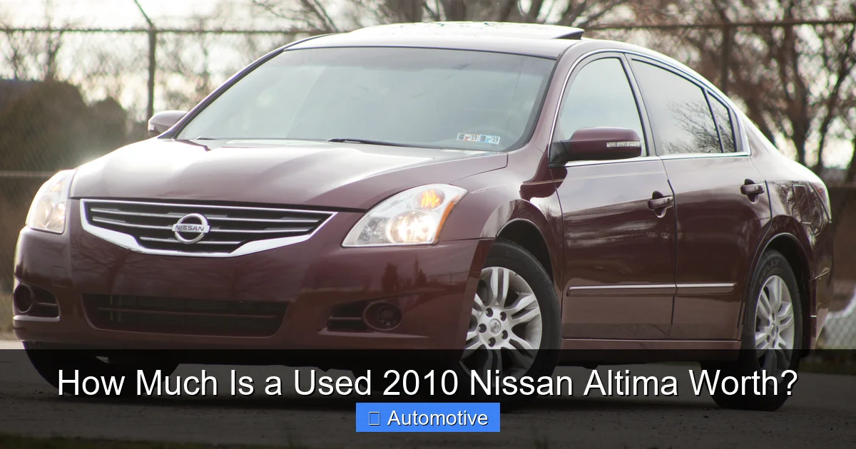 How Much Is a Used 2010 Nissan Altima Worth?