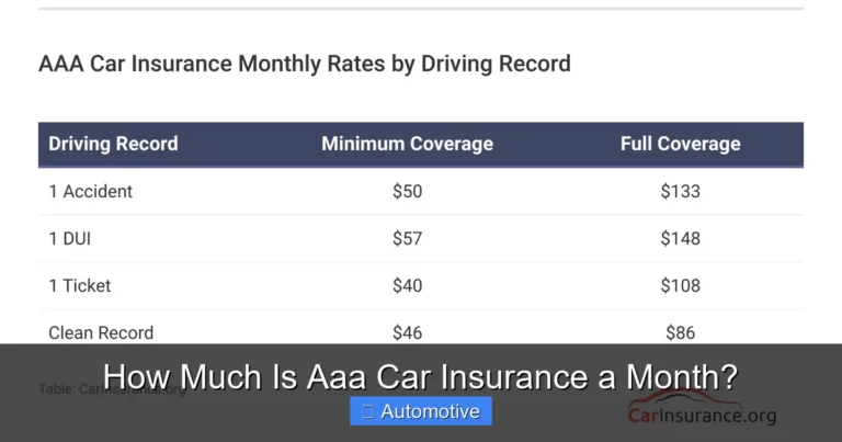 How Much Is Aaa Car Insurance a Month?