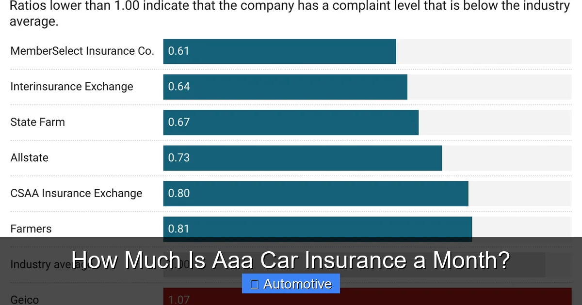 How Much Is Aaa Car Insurance a Month?