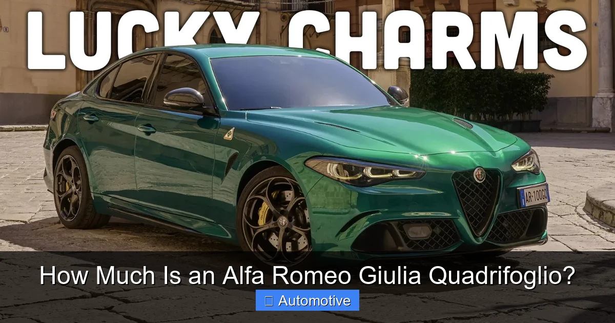 How Much Is an Alfa Romeo Giulia Quadrifoglio?