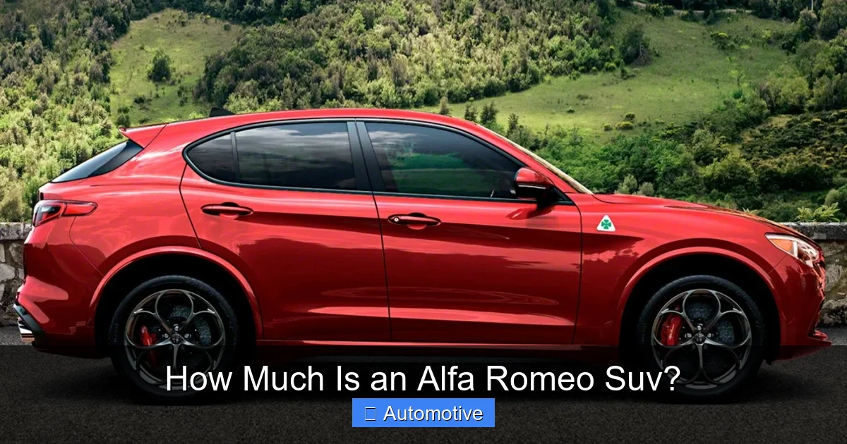 How Much Is an Alfa Romeo Suv?