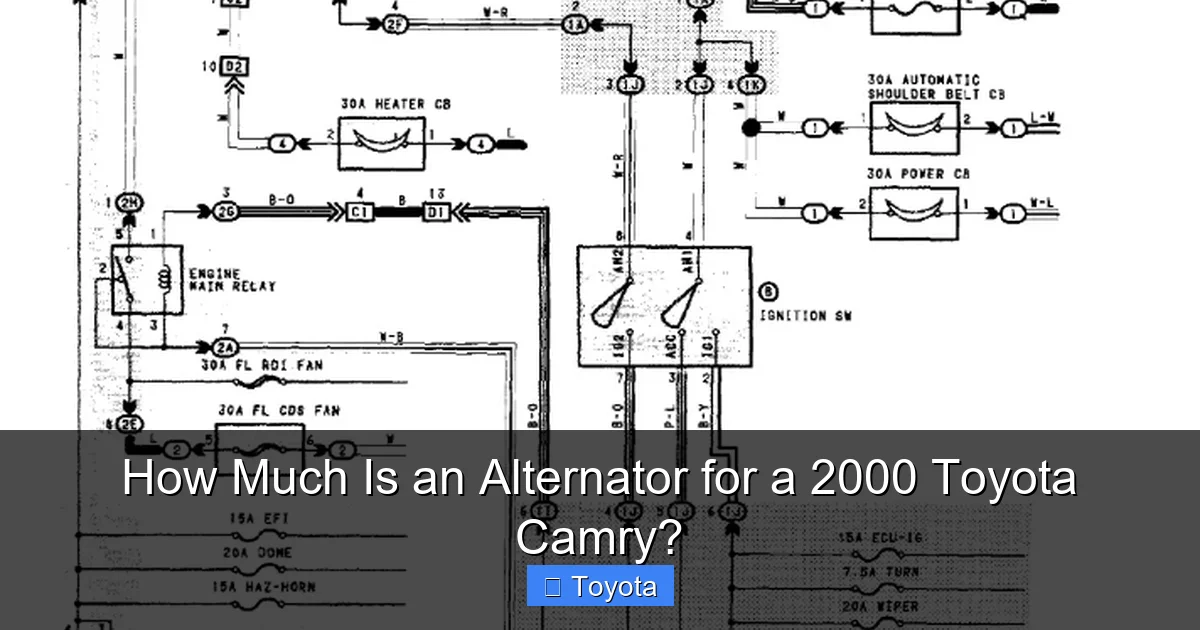 How Much Is an Alternator for a 2000 Toyota Camry?