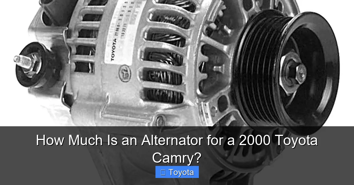 How Much Is an Alternator for a 2000 Toyota Camry?