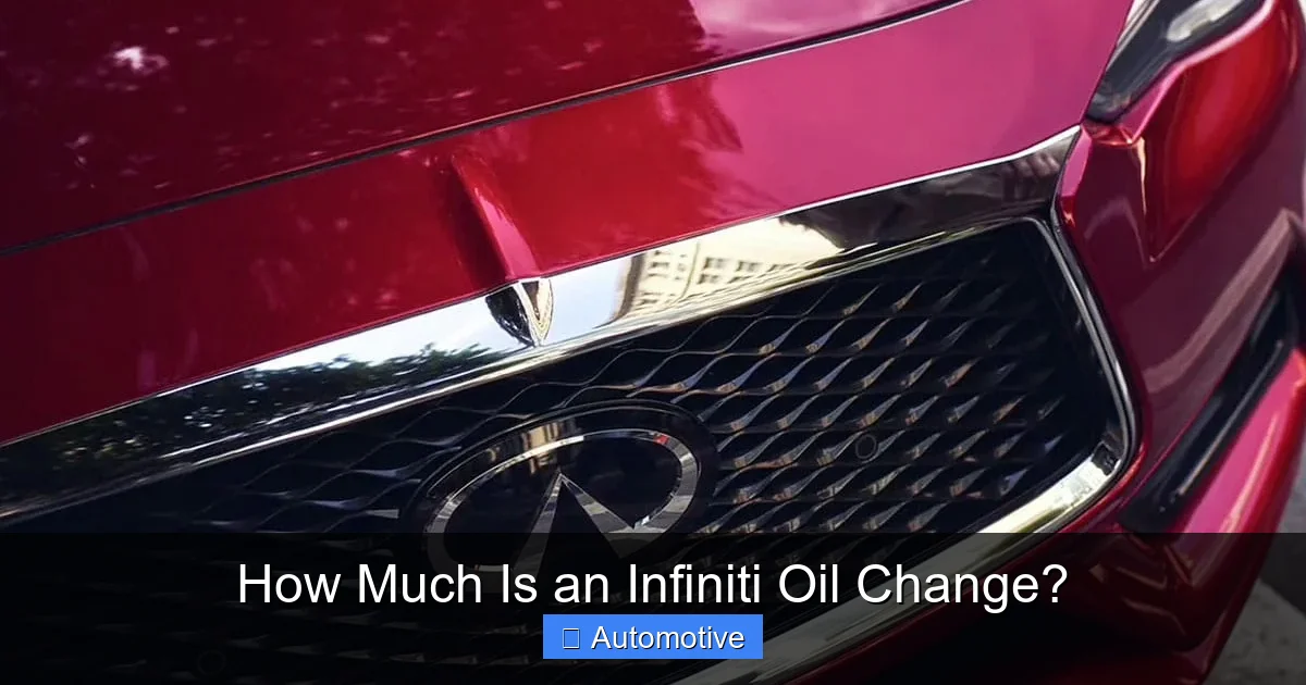 How Much Is an Infiniti Oil Change?