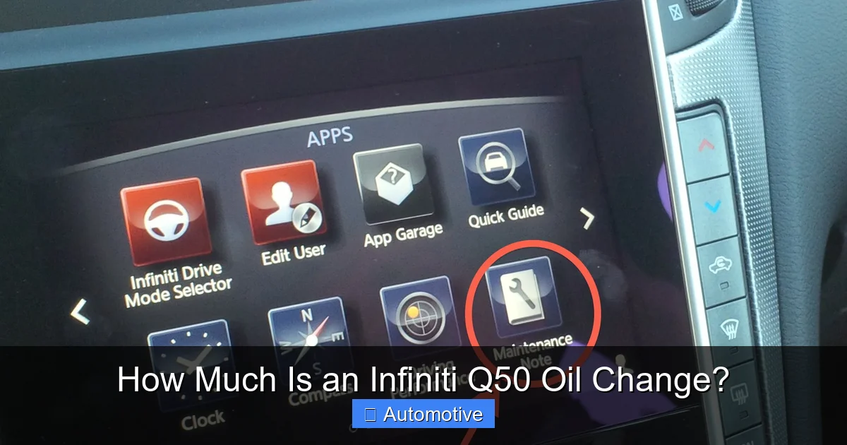 How Much Is an Infiniti Q50 Oil Change?