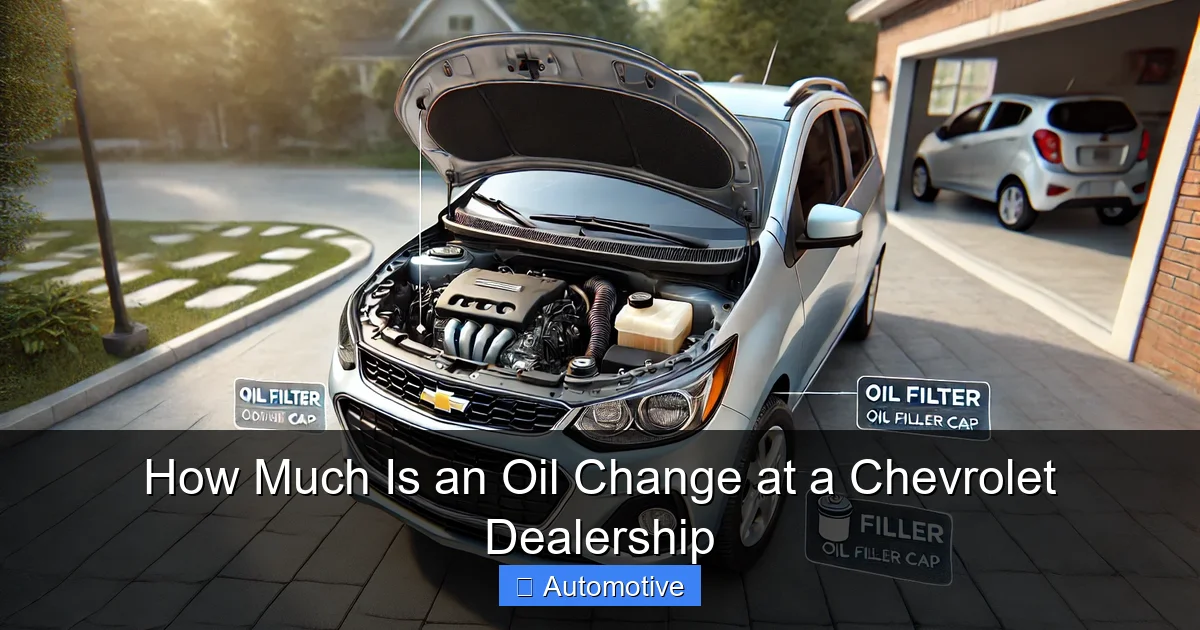 How Much Is an Oil Change at a Chevrolet Dealership