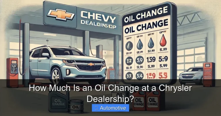 How Much Is an Oil Change at a Chrysler Dealership?