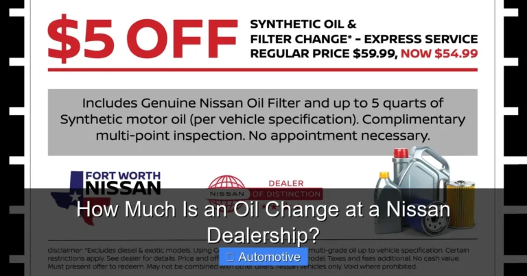 How Much Is an Oil Change at a Nissan Dealership?