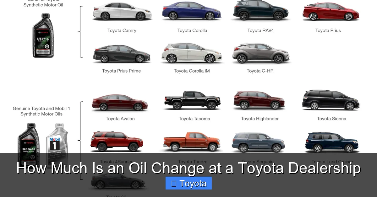 How Much Is an Oil Change at a Toyota Dealership