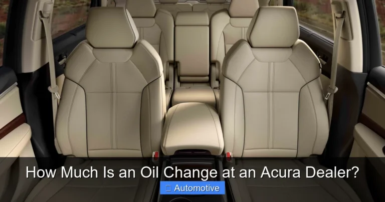 How Much Is an Oil Change at an Acura Dealer?