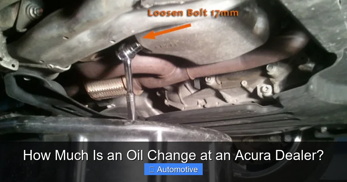 How Much Is an Oil Change at an Acura Dealer?
