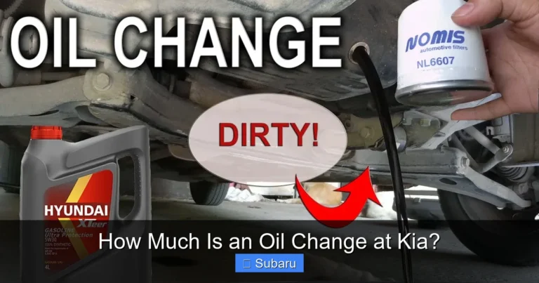 How Much Is an Oil Change at Kia?