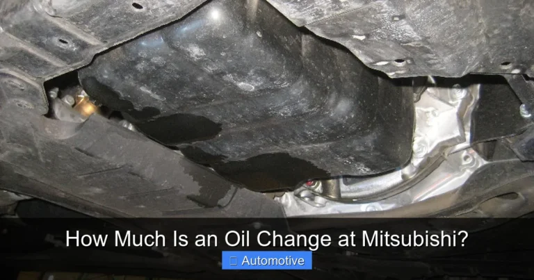 How Much Is an Oil Change at Mitsubishi?
