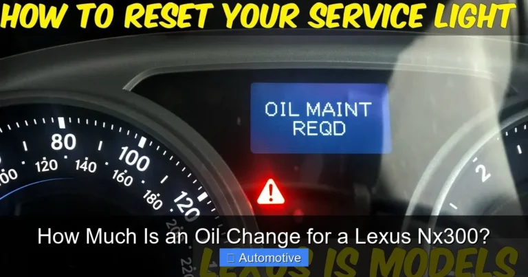 How Much Is an Oil Change for a Lexus Nx300?
