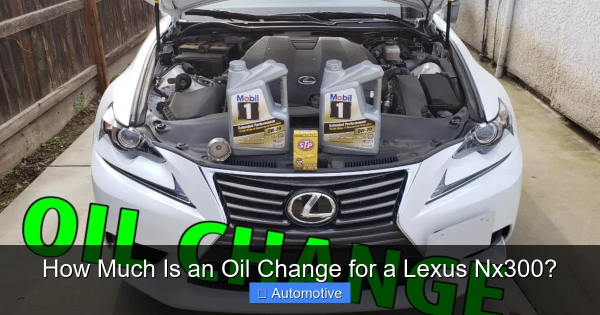 How Much Is an Oil Change for a Lexus Nx300?