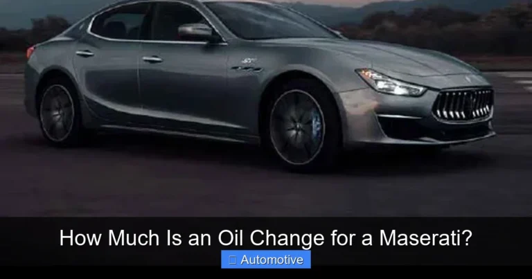 How Much Is an Oil Change for a Maserati?