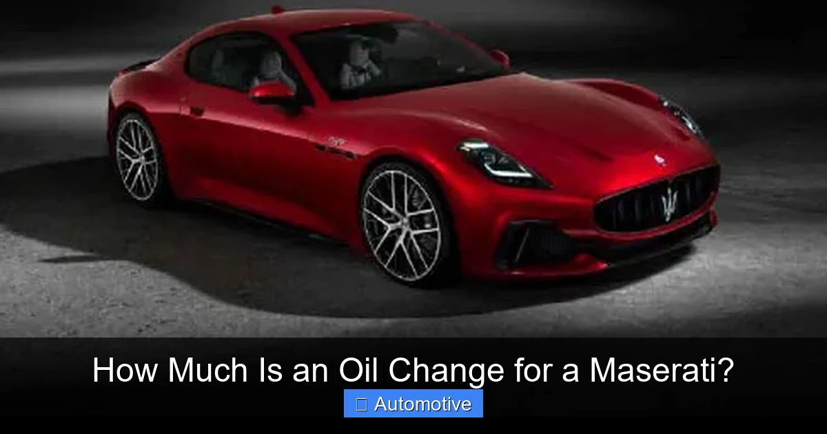 How Much Is an Oil Change for a Maserati?