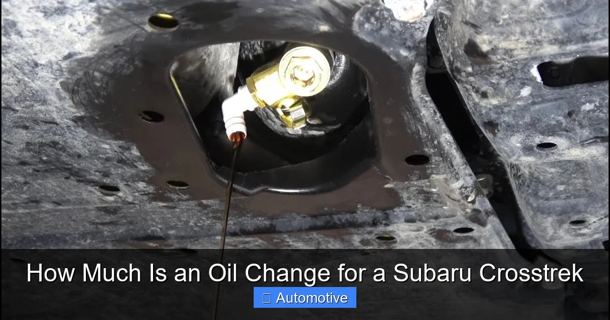 How Much Is an Oil Change for a Subaru Crosstrek