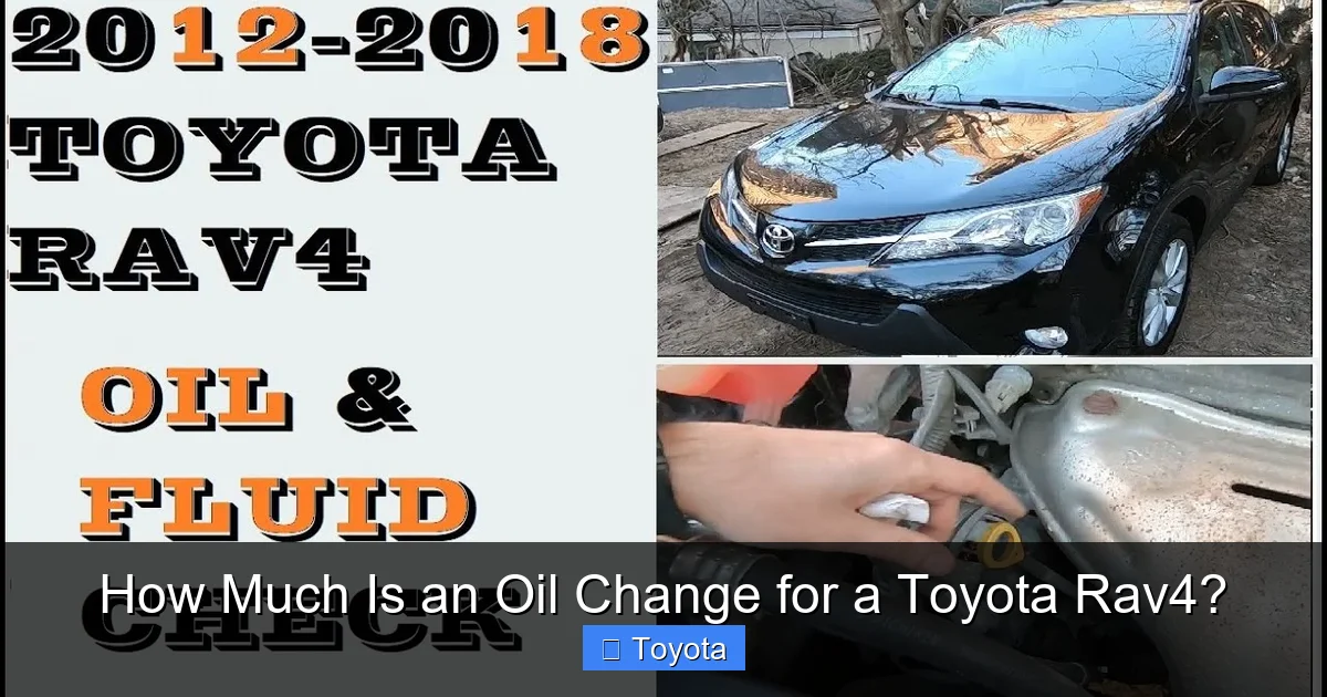 How Much Is an Oil Change for a Toyota Rav4?