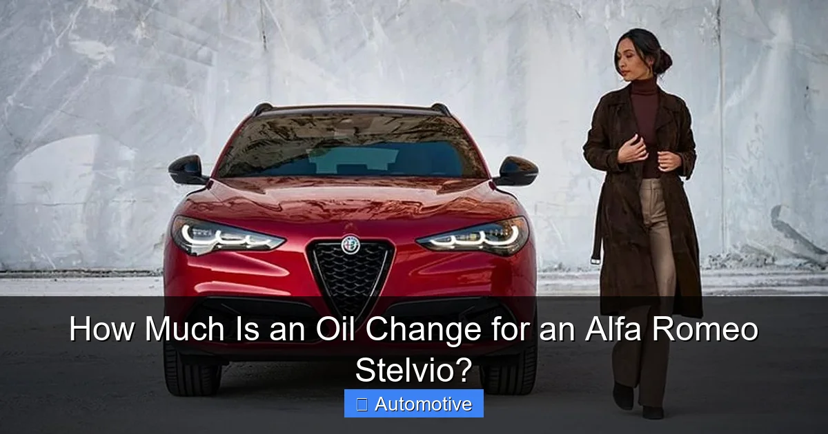 How Much Is an Oil Change for an Alfa Romeo Stelvio?