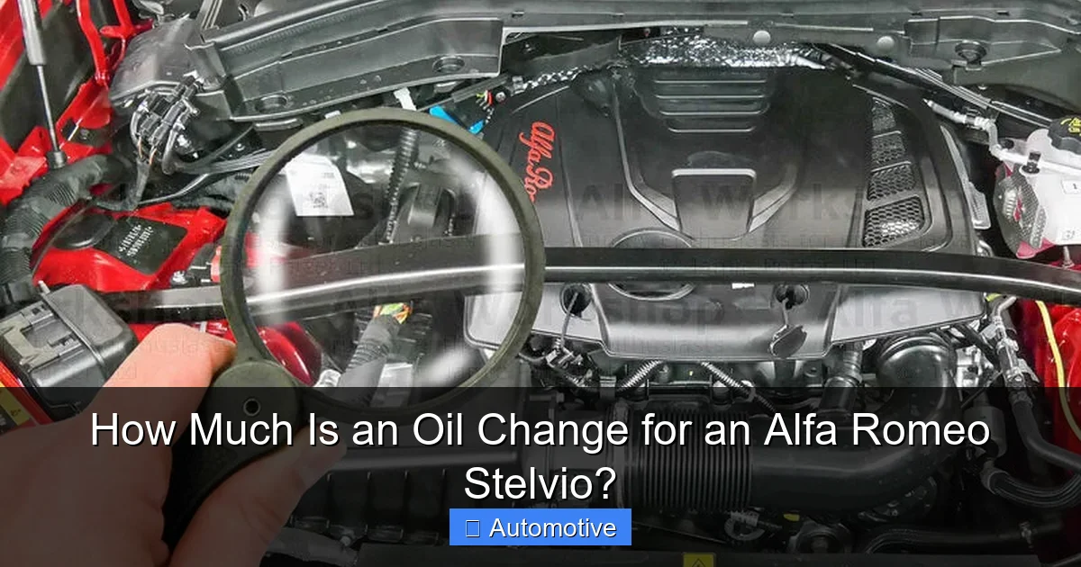 How Much Is an Oil Change for an Alfa Romeo Stelvio?