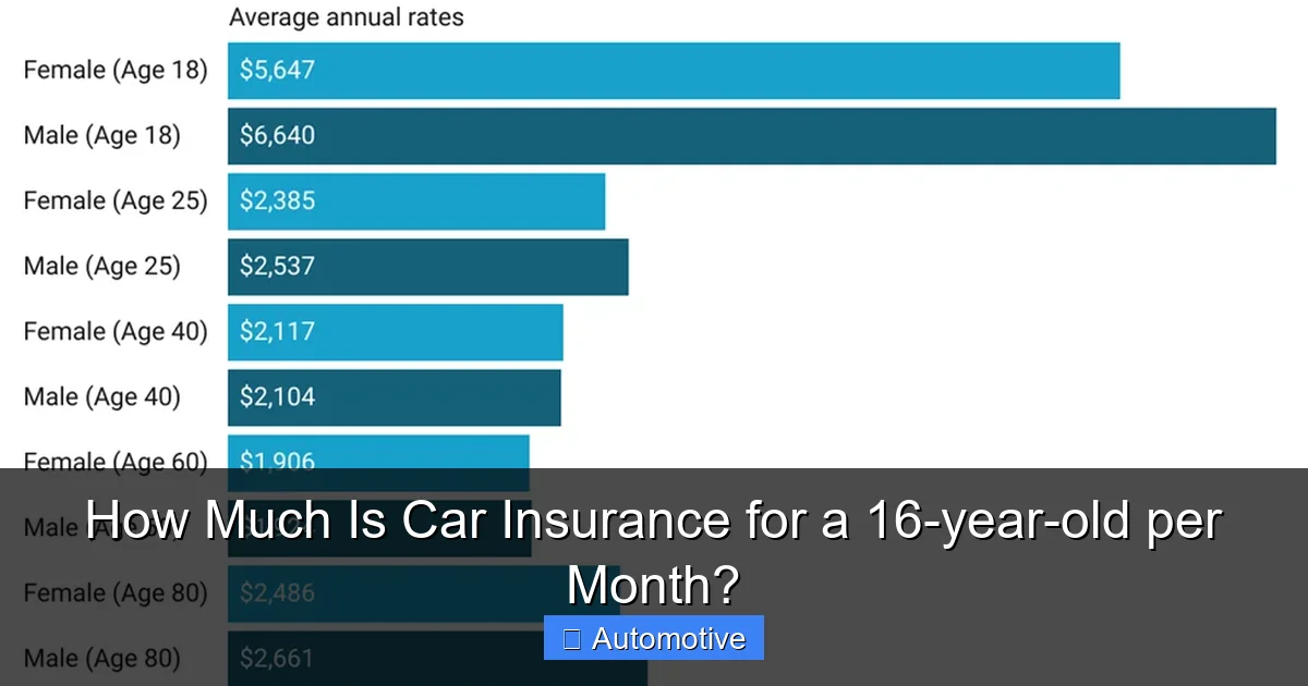 How Much Is Car Insurance for a 16-year-old per Month?
