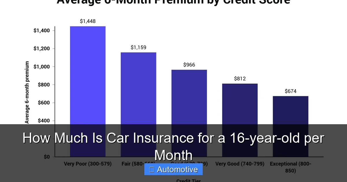 How Much Is Car Insurance for a 16-year-old per Month