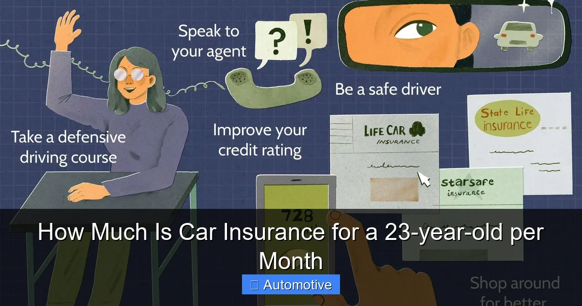 How Much Is Car Insurance for a 23-year-old per Month