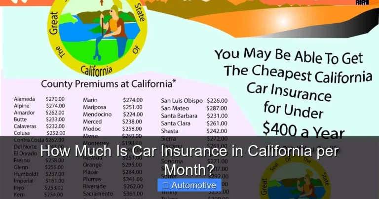 How Much Is Car Insurance in California per Month?
