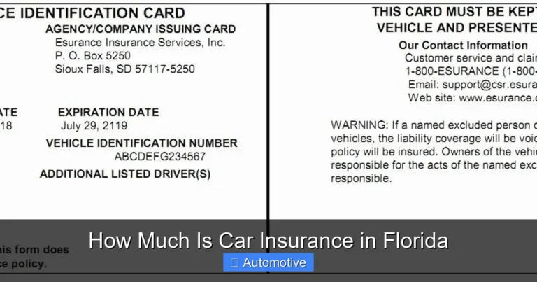 How Much Is Car Insurance in Florida