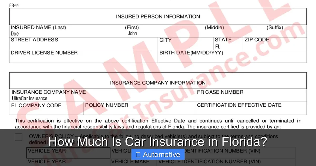 How Much Is Car Insurance in Florida?