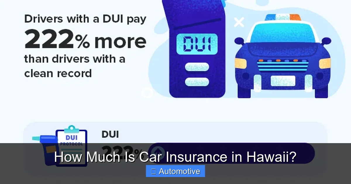 How Much Is Car Insurance in Hawaii?