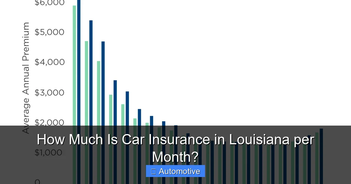 How Much Is Car Insurance in Louisiana per Month?