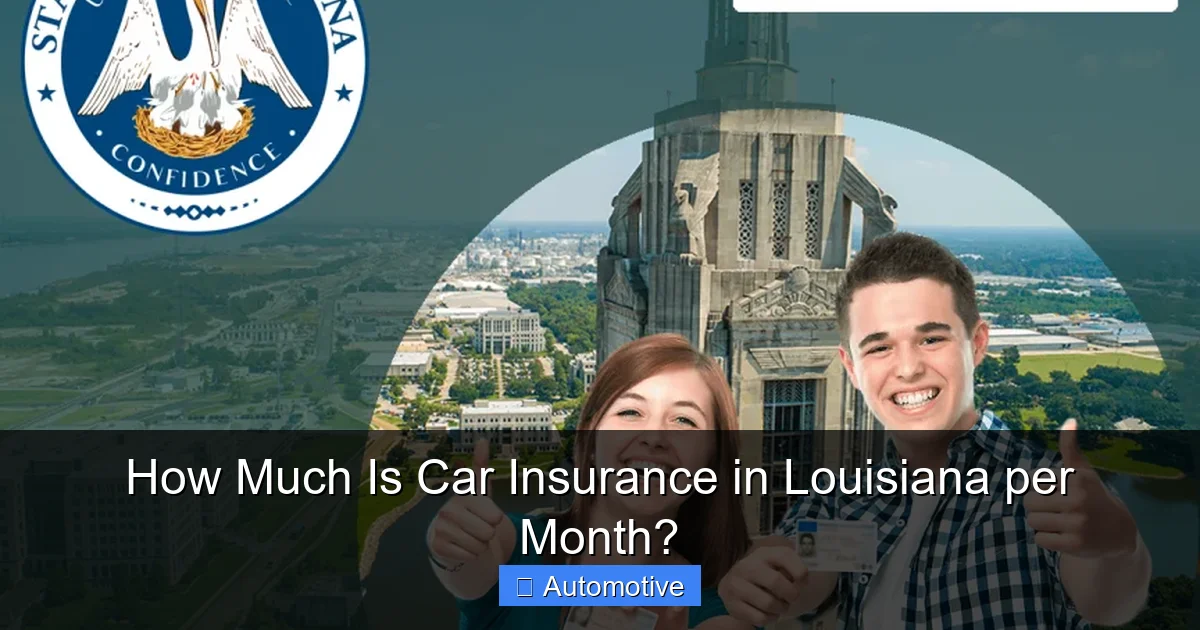 How Much Is Car Insurance in Louisiana per Month?