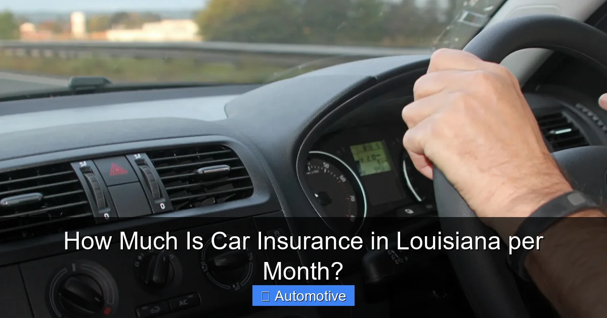 How Much Is Car Insurance in Louisiana per Month?