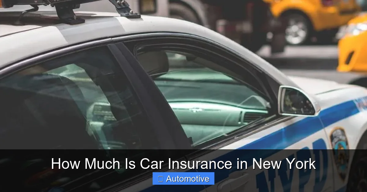 How Much Is Car Insurance in New York