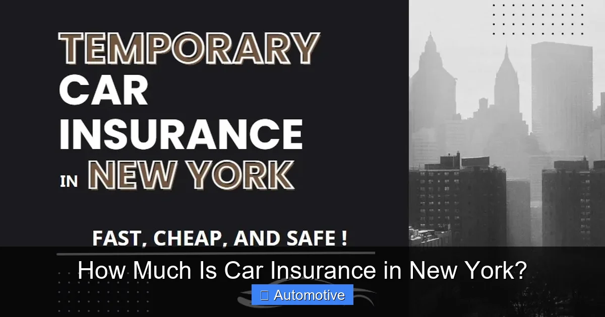 How Much Is Car Insurance in New York?