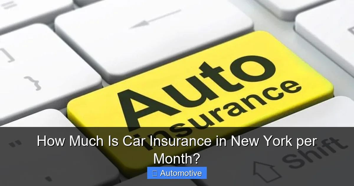 How Much Is Car Insurance in New York per Month?