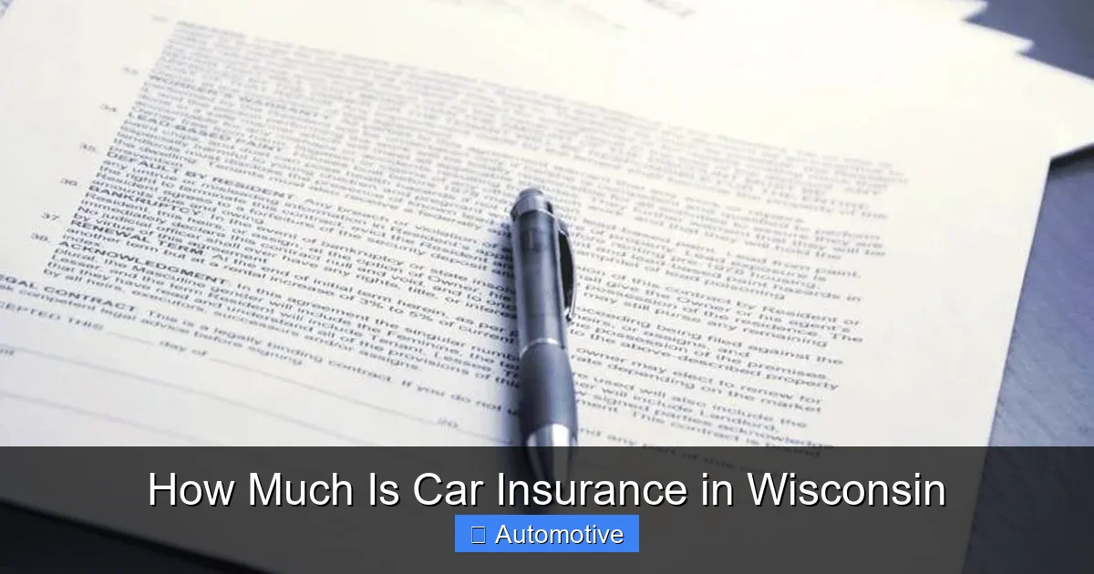How Much Is Car Insurance in Wisconsin