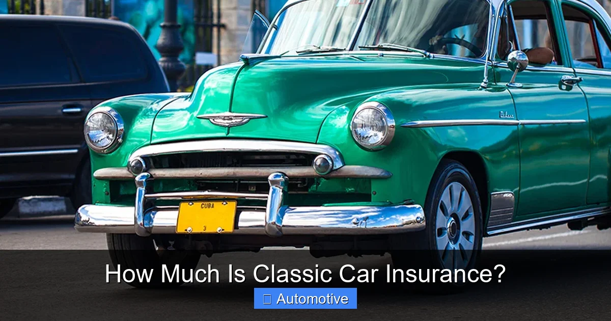 How Much Is Classic Car Insurance?
