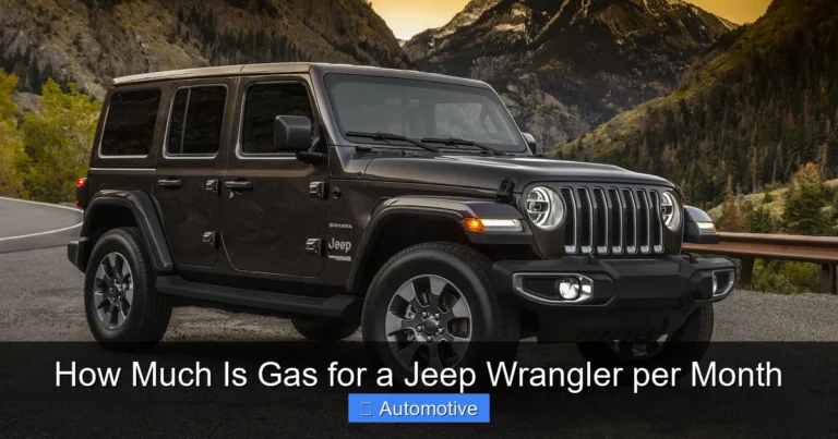 How Much Is Gas for a Jeep Wrangler per Month