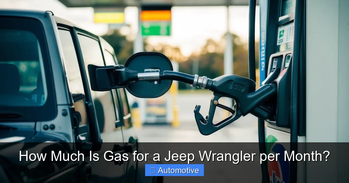 How Much Is Gas for a Jeep Wrangler per Month?
